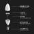 佛山照明 （FSL）尖泡led灯泡烛形尖泡水晶灯泡蜡烛泡吊灯灯泡小螺口E14金色拉尾泡6.5W黄光（五个装）