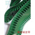 输送带PVC流水线工业平皮带裙边挡板传送带防滑爬坡带上料环形带 绿色/白色/黑色导条防跑偏带
