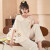 桂杉格睡衣女士夏季棉韩版短袖长裤可爱卡通宽松休闲家居服套装可外穿 A414 M80-100斤