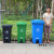 240L户外垃圾桶带盖带轮环卫大号垃圾箱移动分类大型废物桶100升 60L加厚脚踏桶无轮绿色