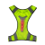 反光安全背心网红健身背心夜跑骑行马甲发光儿童荧光衣反光背心 儿童-发光款-橙色-L