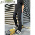 FR.YH.ZH怪兽实验室GSSYS线上美式clean fit休闲黑色大码裤显瘦百搭仔裤子 I43-黑色加绒 30100-120斤