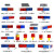 太阳能警示爆闪灯双面红蓝夜间交通道路施工路障信号灯LED爆闪灯 塑料六组爆闪灯