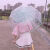 儿童雨伞幼儿园3-6岁透明樱花颜值晴雨两用学生ins全自动折叠清新 手蓝