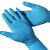 适用防油耐酸碱加长款耐高温耐磨16寸蓝色一次性丁腈皮橡胶手套10双装 孔雀蓝 M