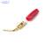 铜材镀金针式香蕉插头 2MM弯针型接线夹端子 免焊接倾斜探针听针 红（弯型）