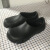 彬单 防水雨鞋EVA材质男女厨房防油舒适减震 黑色06（有孔） 39 