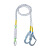 二次保护绳延长绳安全带户外高空安全带保险绳涤纶绳批发 2米单大钩