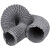 加厚PVC尼龙布伸缩通风管排气管排风送风管道高温排烟管风管软管 内径160mm*10米1根