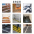 钢米 防滑磨砂楼梯台阶耐磨地板防水PVC警示胶带 黑/黄斜纹 2.5cm*5米 5卷装