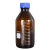 适用加厚玻璃GL45蓝盖试剂瓶密封化学实验瓶耐腐蚀样品瓶红盖四氟垫瓶 棕色100ml红盖+四氟垫