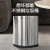 不锈钢垃圾桶加厚酒店办公室厨房卫生间双层简约无盖创意定制 10L特厚双层塑料阻燃垃圾桶 定制