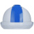 湖北国家电网安全帽双色配色高档ABS防砸工程施工安达防护电力帽 白+蓝条