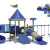 幼儿园秋千组合室外大型滑滑梯儿童玩具小区户外游乐园设施设备 黄色 默认