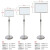 百舸（BAIGE） 不锈钢立牌指示牌可升降展示牌立式广告牌支架指示牌告示牌展示架水牌展架 A3黑色圆角