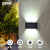 安赛瑞 太阳能户外院灯 装饰布置围墙洗墙壁灯 上下发光氛围壁灯 10LED白光 8A00255