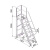 瑞鉴宏 工业踏步梯台阶铝合金踏台移动平台楼梯脚踏二步三步梯 8阶-2米-加护栏(合金白) 