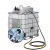 气动机油齿轮油吨桶加注机 IBC油桶使用抽油泵粘稠压力泵冬季加油 10米封闭式油鼓