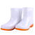 3531 女款PVC雨靴 1305 防滑牛筋底工作雨鞋 白色中筒（36-41码 下单备注尺码）