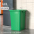 商用无盖垃圾桶大容量2023厨房超大方形户外40大号垃圾箱 60L绿色正方形桶(+垃圾袋)