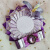 班贝智吧唧托盘材料亚克力相框丝带猫耳紫色蓝色痛包装二次元动漫礼物 紫色将军(新) 50-60mm