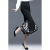 BQD黑色包臀裙半身裙长款长裙春秋季新款设计感开叉显瘦气质鱼尾裙子 黑色 M建议90-105斤