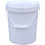 20L加厚塑料桶密封桶带盖水桶圆桶化工桶涂料桶空桶酱料桶机油桶 25L水桶-带盖白色2个装