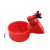 适用于鸡用饮水碗鸡鸭鹅家禽自动饮水器鸽子喝水碗小鸡雏鸡鹌鹑饮水器材 红色-中号【1个装】