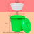 泔水干湿过滤分离带滤网垃圾桶大号厨房厨余茶水茶叶沥水潲水桶篮定制 绿色60K型沥水篮