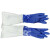 盛融乾帆布橡胶超耐磨 喷砂机专用手套 手动喷沙机手套大小可定做 蓝白色磨砂一双 均码
