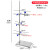 铁架台标准实验室固定支架铁架台微小型多功能不锈钢方座架化学酒 标准铁架台(40cm)