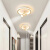 过道走廊灯简约现代led阳台灯具创意个性轻奢衣帽间带射灯吸顶灯 金色圆形 23CM 白光