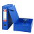 5个加厚A4档案盒PVC纸板文件盒带压夹收纳盒人事档案财务凭证盒子 蓝色B800-竖夹【5个装】