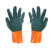 出极 浸胶工业手套 加厚PVC手套 橡胶劳保手套 单位:双 加绒橘色防滑颗粒手套10双 