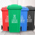 京梯 垃圾桶 户外物业环卫小区塑料带盖带轮果皮箱 其他垃圾-普通款灰色80L