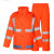 昊鹰 安全反光分体式透气雨衣雨裤套装 户外骑行成人反光雨衣套装 荧光橙XL175