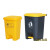 废料化学品分类垃圾箱脚踏垃圾桶锐器加厚型塑料专用加厚大桶针筒68L特厚脚踏桶-黄盖高韧性+2卷 40L加厚脚踏桶- 无