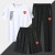 酷动东欧冠足球阿森纳速干运动服休闲套装夏季球迷短袖长裤训练服三件套 白色直口(欧冠) 2XL