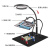 定制适用高清台式放大镜维修用带焊接助手电路板固定支架带LED灯工作台10 【子母镜10/15】红蓝磁柱+4磁吸爪臂