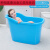 右九全身特大号浴缸家用塑料加厚 蓝色成人浴桶(长1米)