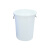  倍坚特 塑料大水桶 大号加厚塑料圆桶 圆形收纳桶 酒店厨房大容量水桶 带盖白色50L