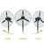 工业电风扇强力落地扇大风量牛角扇大功率机械摇头工厂商用壁挂式 500mm挂扇（铝叶）