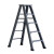 人字梯子加厚铝合金多功能折叠伸缩工程室内便携梯双侧合楼梯 灰升级双筋加强款1.8米-6步
