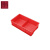 工创优品 塑料零件盒 多格五金盒分格收纳盒螺丝分类盒红色 小号2格350*200*84