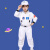 桐崎太空服宇航服儿童宇航员表演服装新款亲子搭配航空服师生互动出服 仿真头盔 均码 100