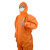 比鹤迖 BHD-1986 防污防尘透气一次性连体带反光条防护服防护服 橙色L 1件