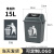 无盖长方形垃圾桶商用大容量大号2023卫生间桶厨房垃圾箱 15升长方形桶带盖灰色