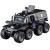 大号装甲警车儿童合金玩具车男孩110警察玩具特警模型小汽车越野 特战反恐装甲车-黑