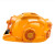 橙央（CHENGYANG）太阳能安全帽带风扇的防晒头盔夏季空调制冷工地男智能双充电 黄色双风扇6000