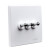 BE北欧复古开关插座面板86面板白银拨杆创意LOFT复式 白色明装底盒